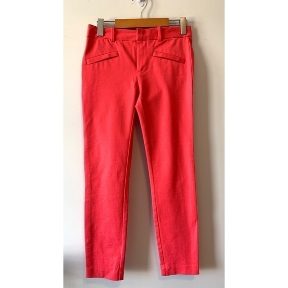 NWT GAP Skinny Ankle Mid Rise Two Way Stretch Pants Coral Size 00R - Picture 3 of 14